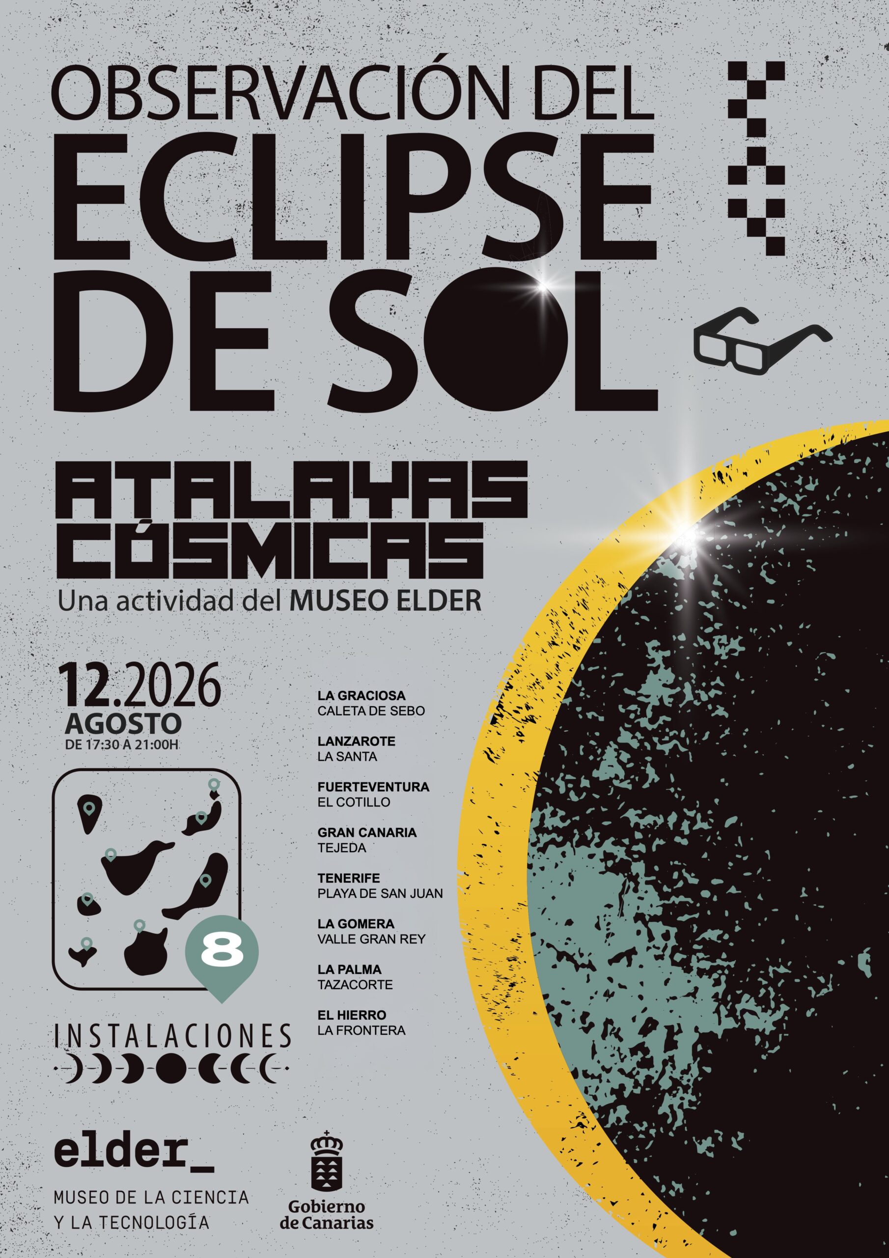 El Museo Elder llevará la observación del eclipse solar del 12 de agosto a todas las Islas Canarias